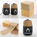 China Supplier Microfiber Sport Towels Zipper Pocket ,Golf Towel Black